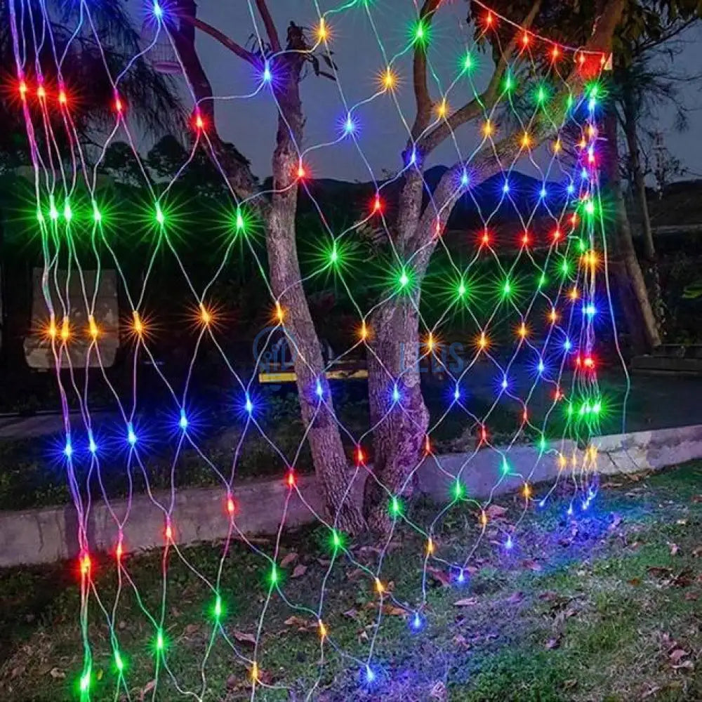 Instalatie Led Perdea Plasa 360 Led-Uri 3X3M Fir Transparent Diverse Culori