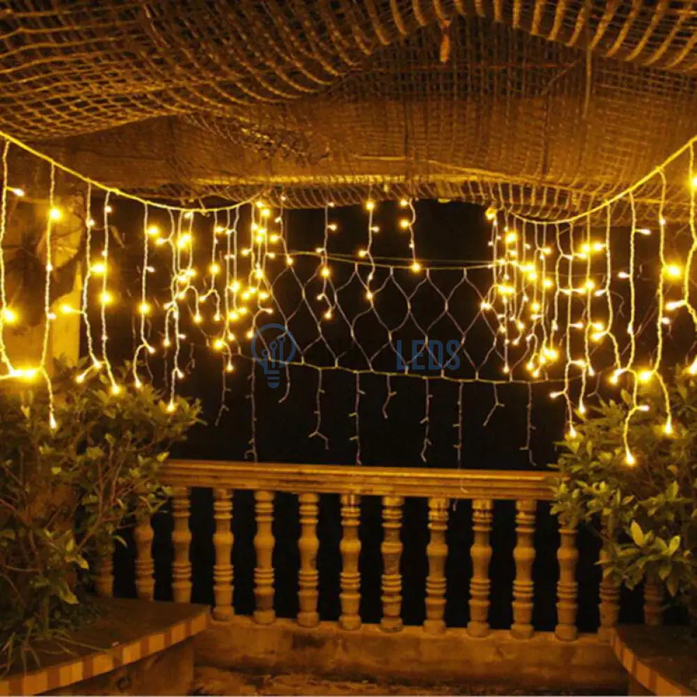 Instalatie Led Perdea Ploaie Flash 360 Led-Uri 8X1M Fir Alb Diverse Culori Christmas Light