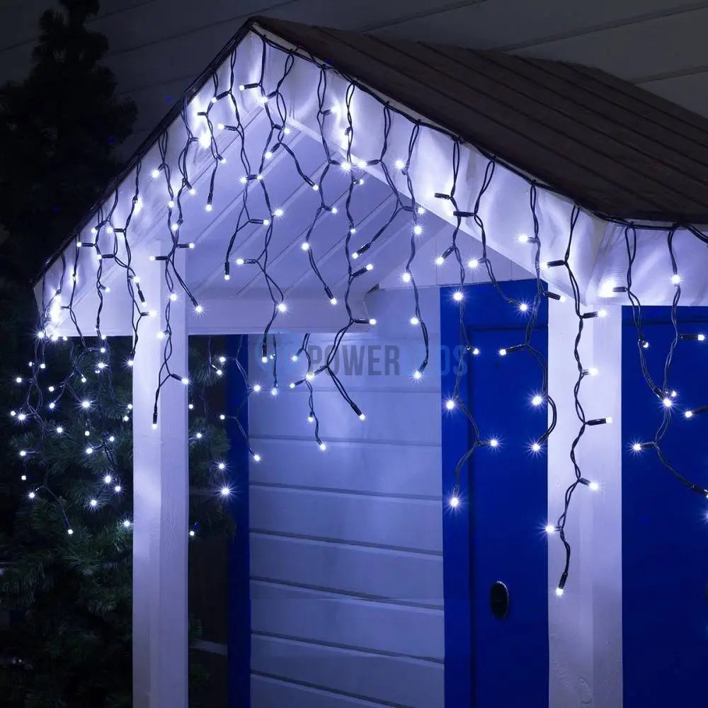 Instalatie Led Perdea Turturi 143 Led-Uri Hexagon 5X0.6M Fir Negru Diverse Culori Christmas Light