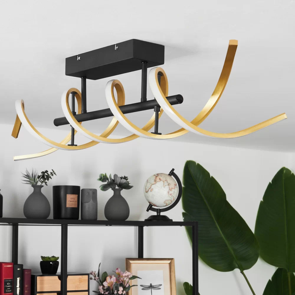 Lustra LED SEQUENCE Gold+Black Echivalent 300W