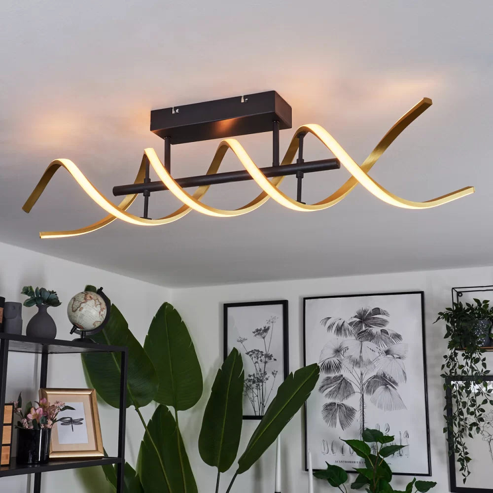 Lustra LED SEQUENCE Gold+Black Echivalent 300W