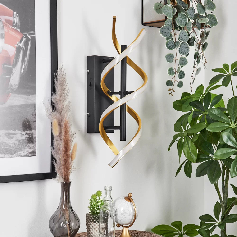 Aplica LED SEQUENCE Gold+Black Echivalent 150W