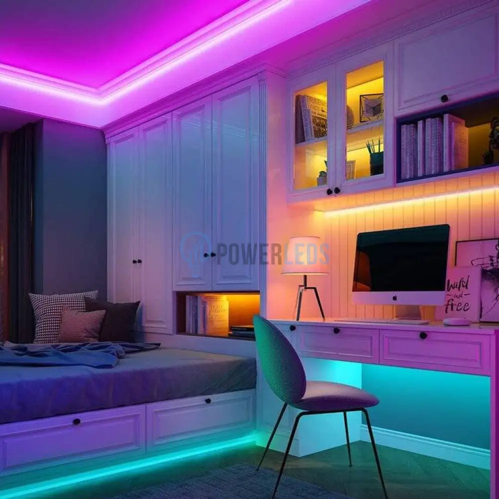 Kit Banda Led Rgb 12V Ip65 5 Metri Telecomanda 44 Taste