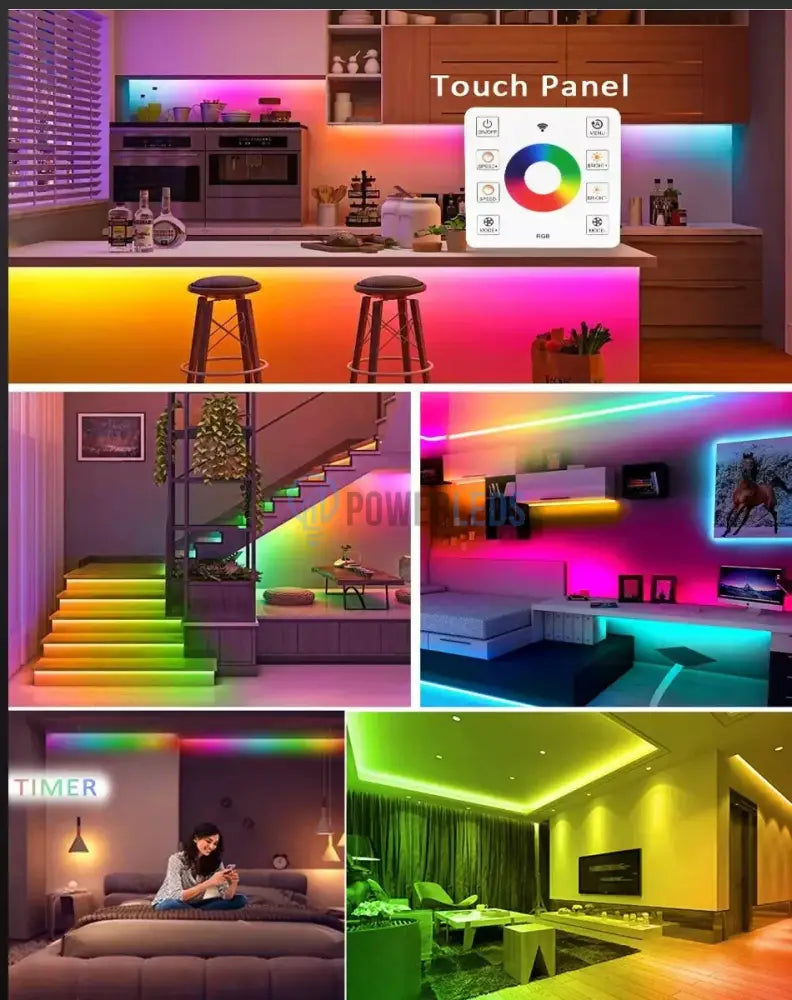 KIT Banda LED RGB 24V Digitala 10 metri, IP21 Interior powerleds.ro