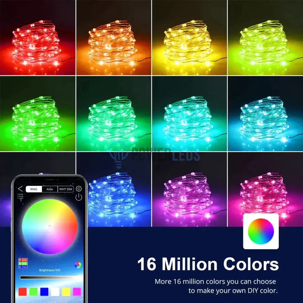 Kit Banda Led Rgb Ic Smart Digital 12V 10M Usb Telecomanda 24 Taste Christmas Light