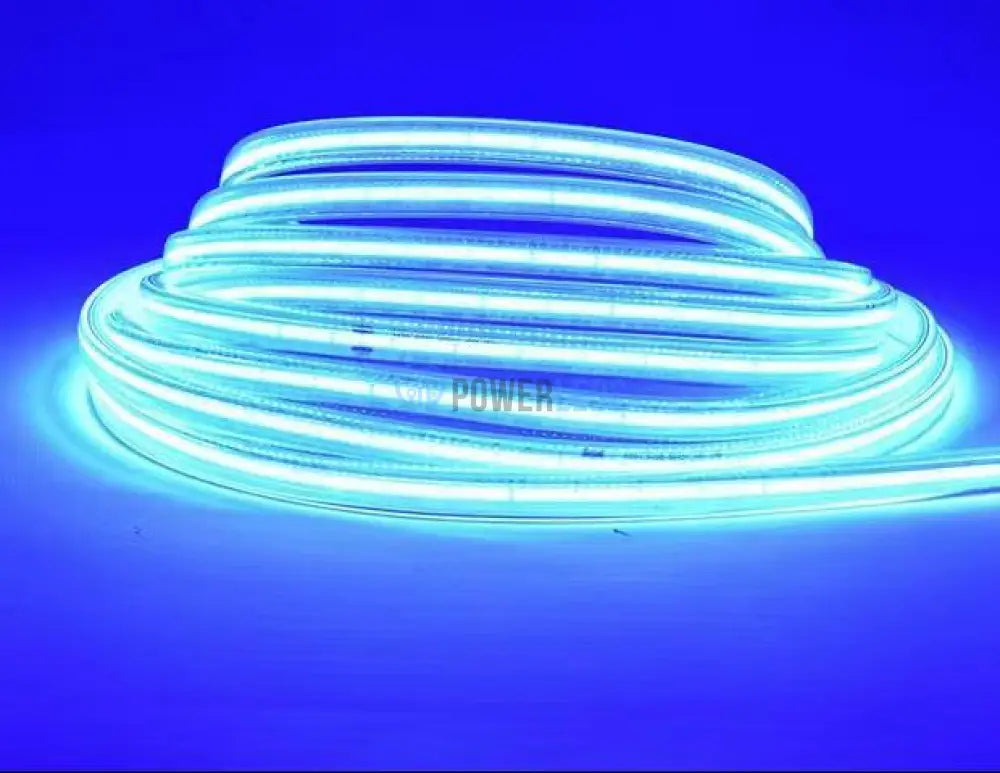 Kit Complet Banda Led Cob 220V Exterior Ip65 - 10W/Ml Albastru / 10W 5 Metri Strips