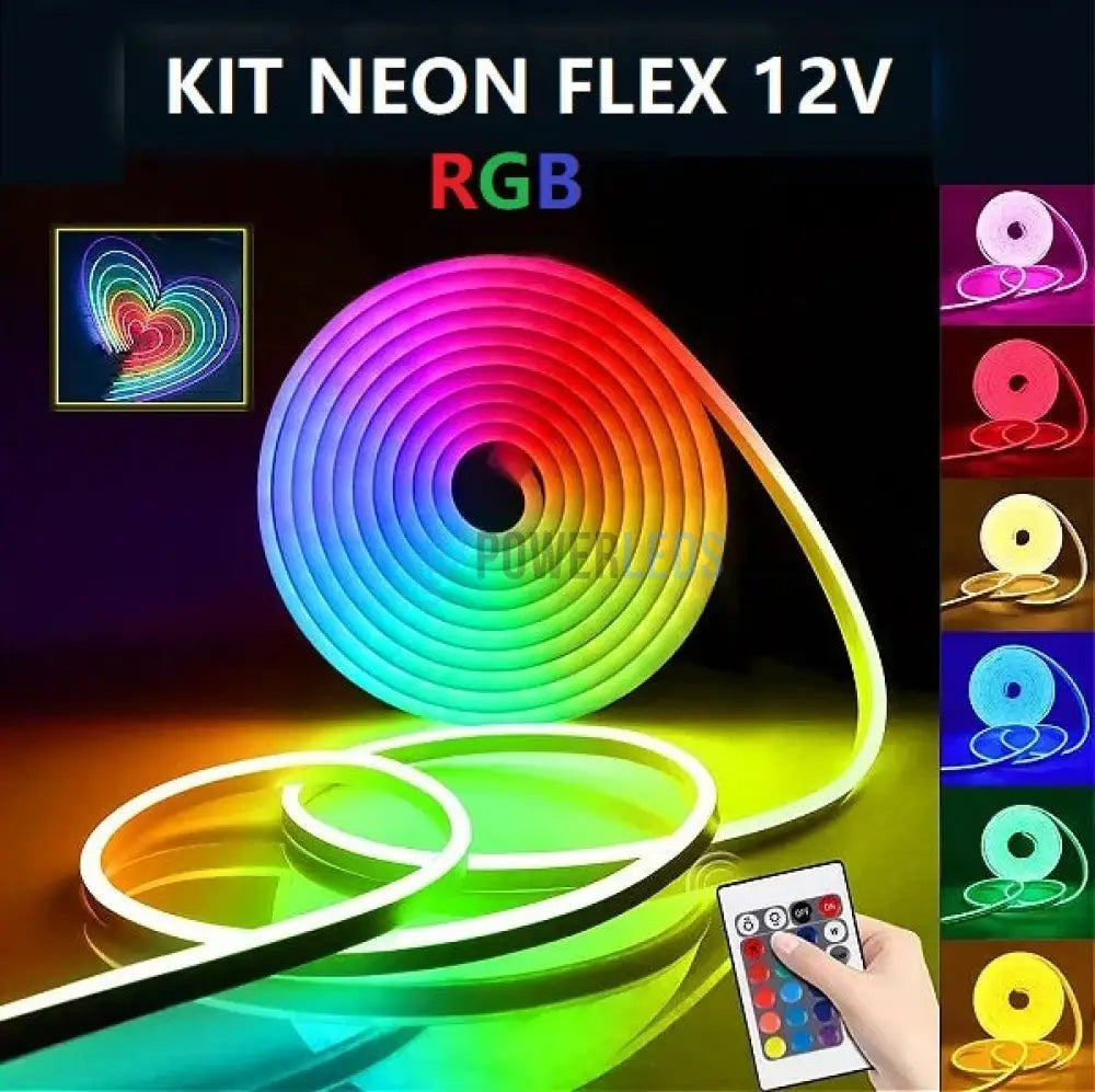 Kit Neon Flex Led Rgb 12V 5M Telecomanda