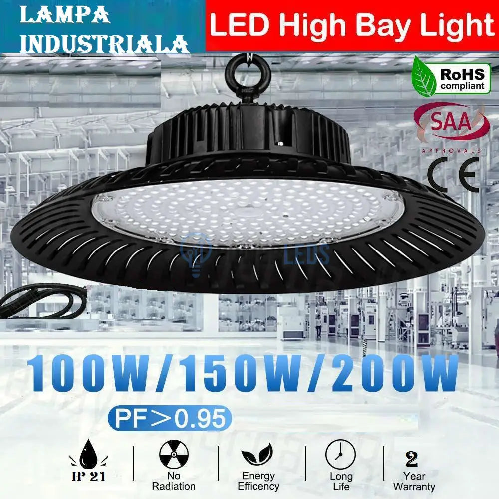 Lampa Led 100W Iluminat Industrial Smd Ufo Hi Bay