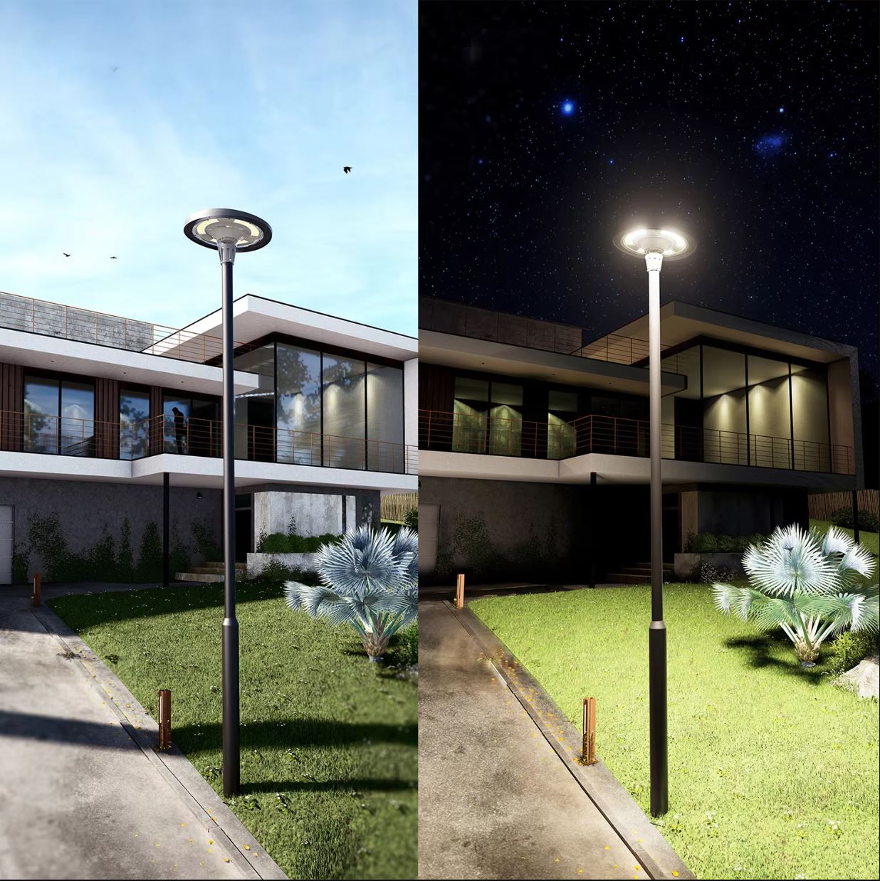 Lampa LED Solara UFO 2200Lumeni SMART cu Telecomanda RGBWCCT