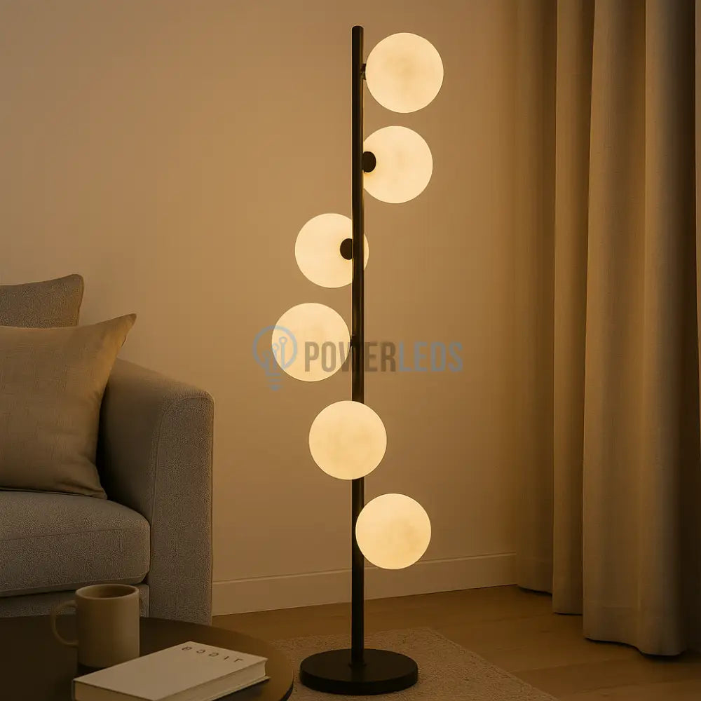 Lampadar 100CM 6 Moons Black 6XG9 powerleds.ro