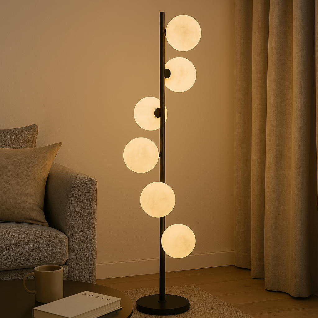 Lampadar 100CM 6 Moons Black 6XG9