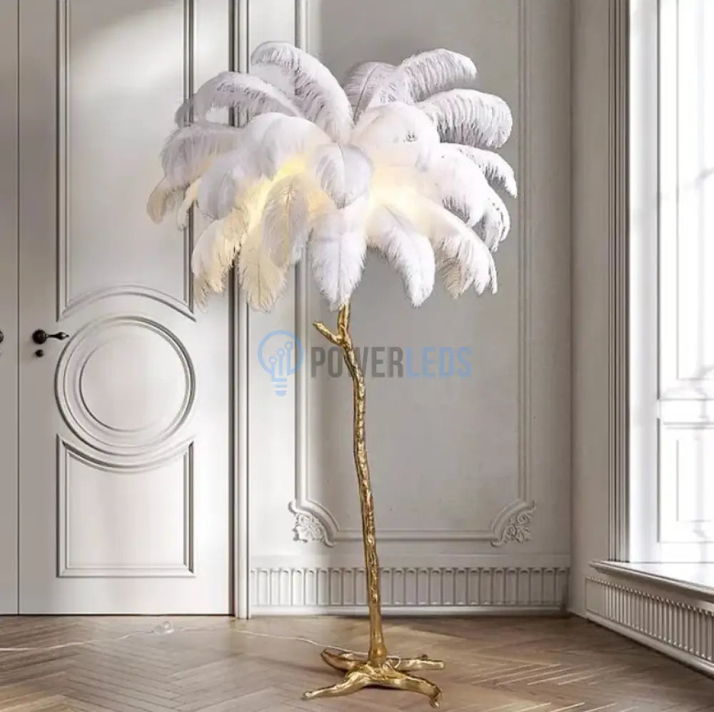 Lampadar Baroque Luxury Feathers White