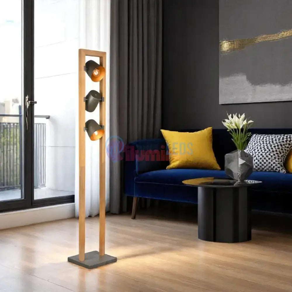 Lampadar BELL 150cm Lemn Design powerleds.ro
