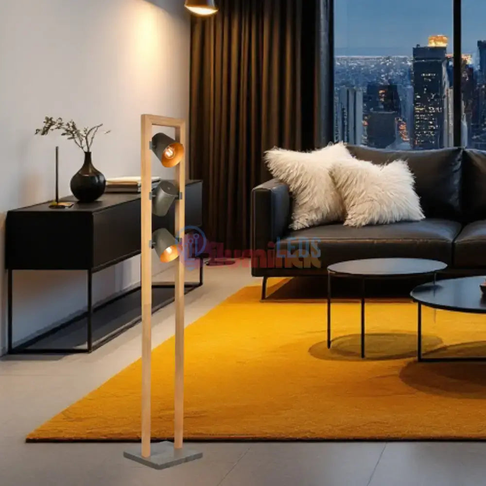 Lampadar BELL 150cm Lemn Design powerleds.ro