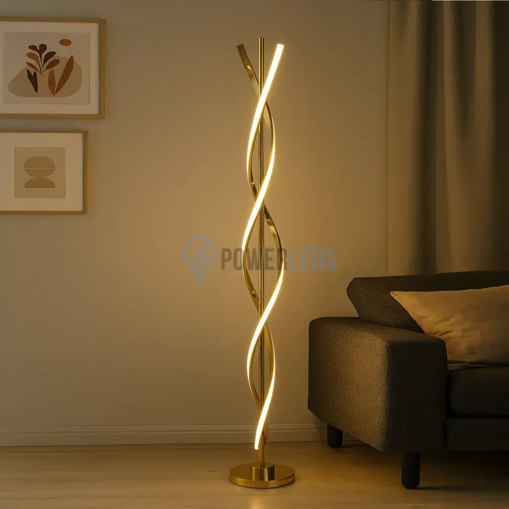 Lampadar LED 100CM 50W Waves Gold 3Functii de Lumina powerleds.ro