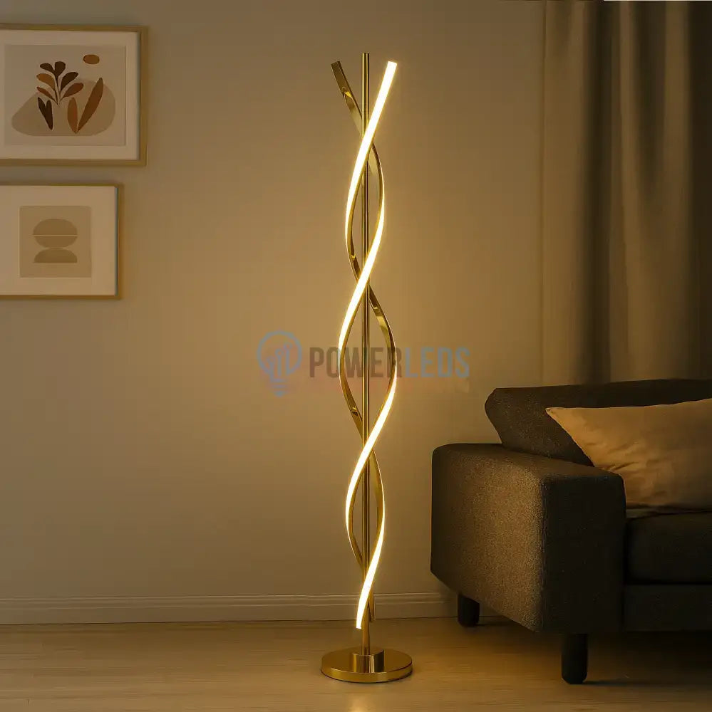 Lampadar LED 100CM 50W Waves Gold 3Functii de Lumina floorlamp
