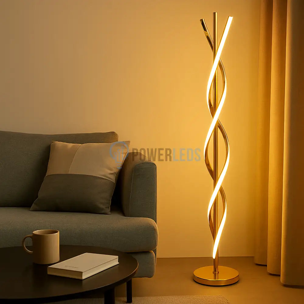 Lampadar LED 100CM 50W Waves Gold 3Functii de Lumina powerleds.ro