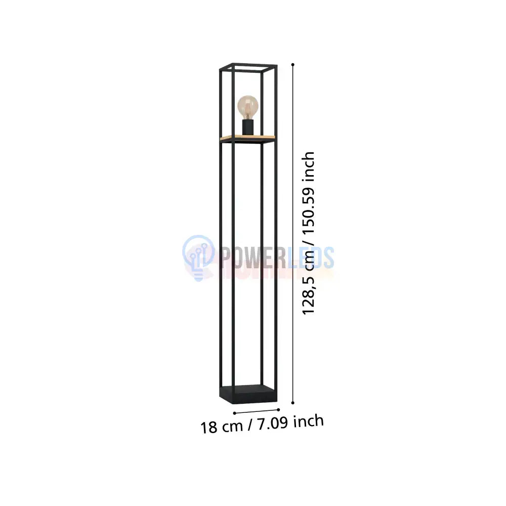 Lampadar LIBERTAD Black & Brown 128.5CM Eglo