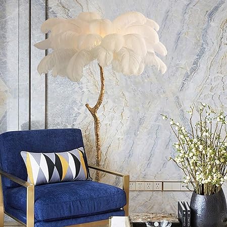 Lampadar Baroque Luxury Feathers White