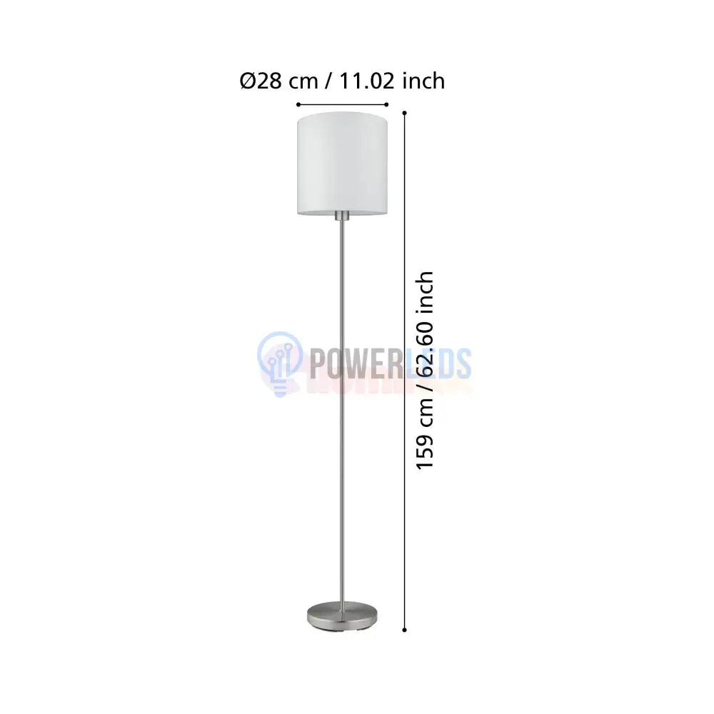 Lampadar PASTERI White & Silver 157.5CM Eglo