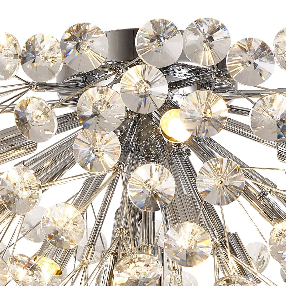 Lustra Aplicata Crystal Dandelion Silver