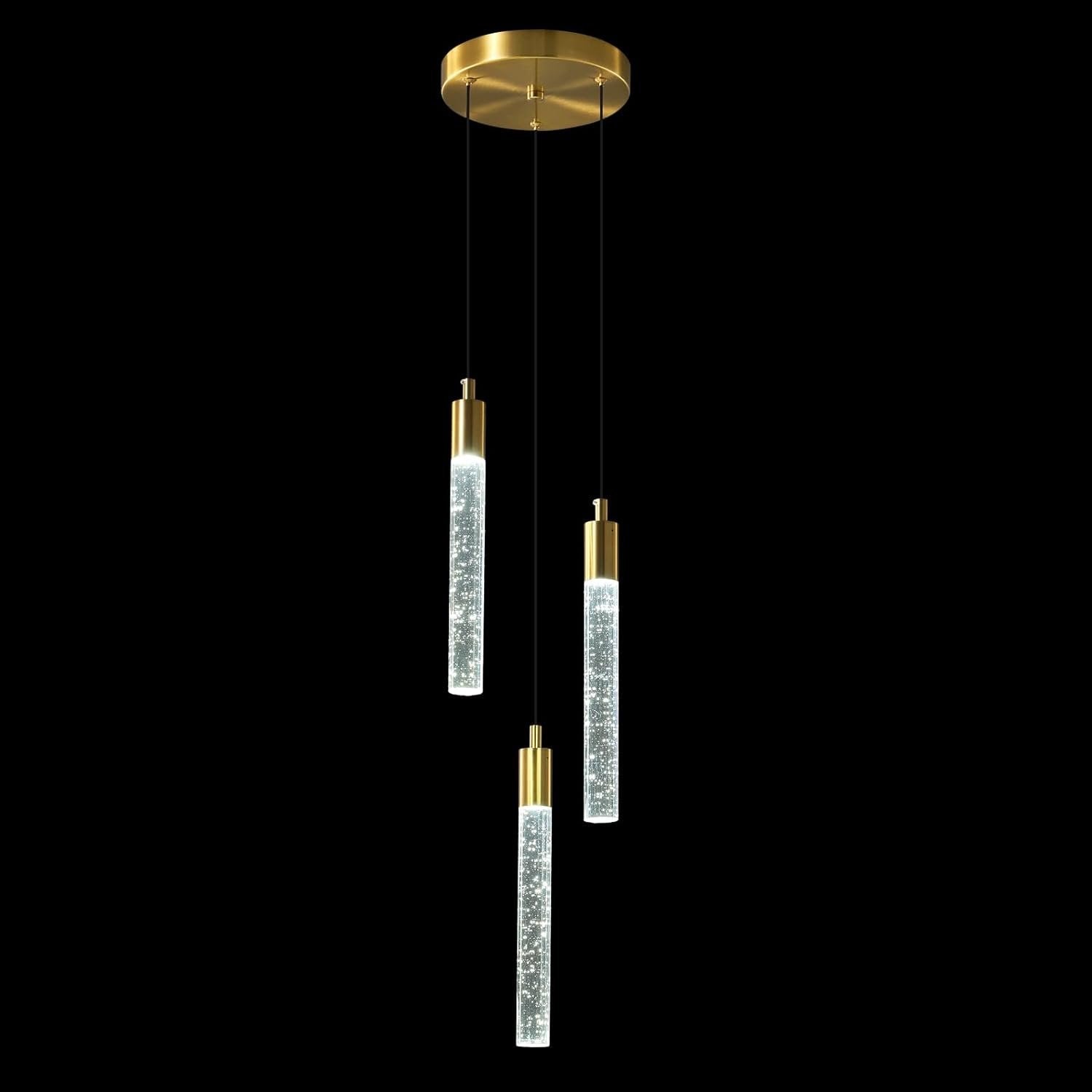 Lustra BUBBLE Glass Gold Echivalent 200W