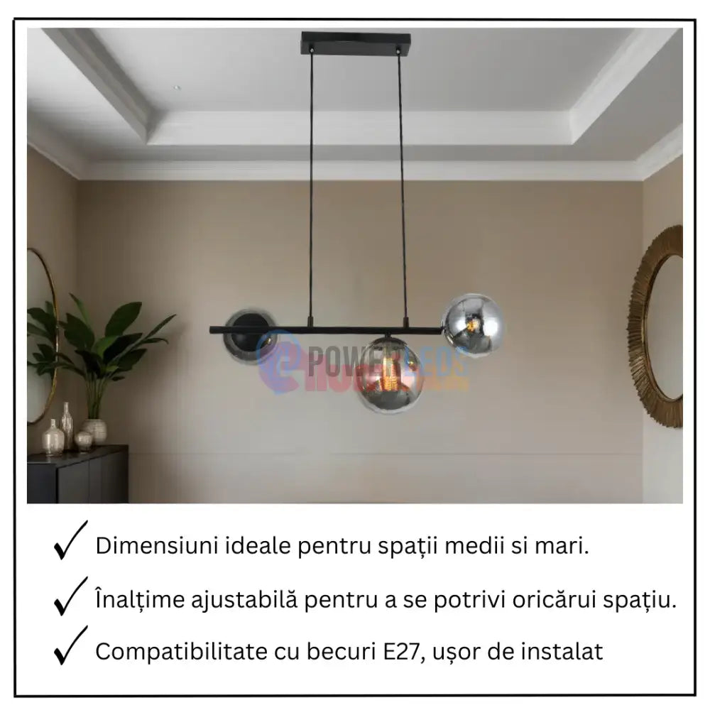 Lustra Abajur 3xE27 Axis Lights - VP2412A-3 powerleds.ro