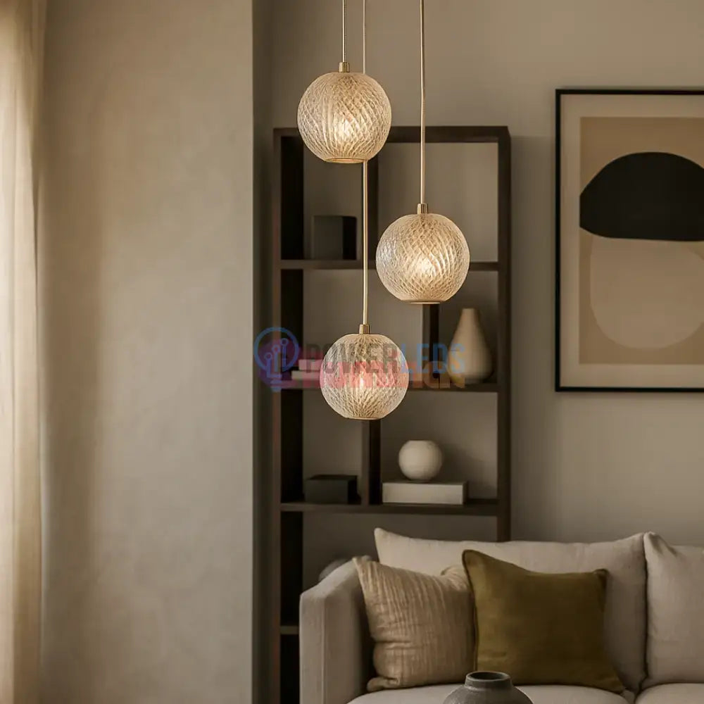 Lustra Abajur 3xG9 Gold powerleds.ro