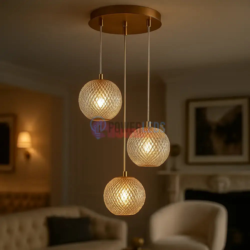 Lustra Abajur 3xG9 Gold powerleds.ro