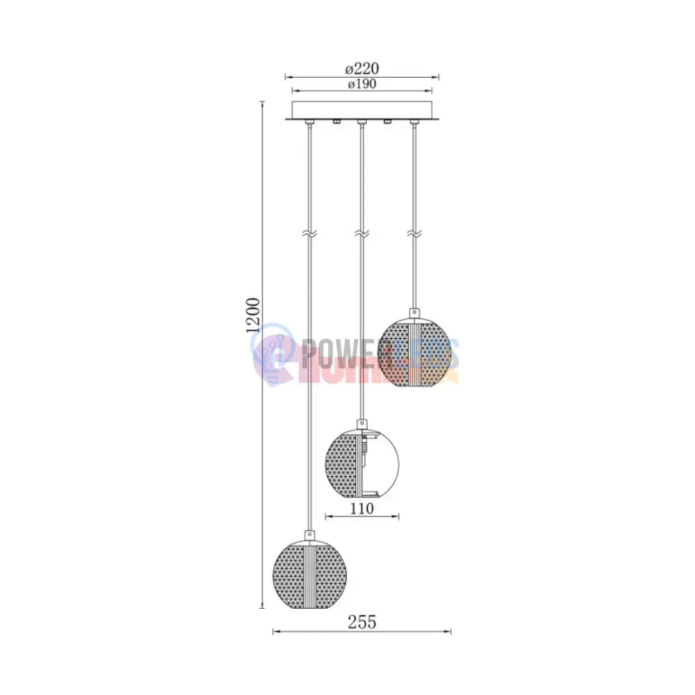 Lustra Abajur 3xG9 Gold powerleds.ro