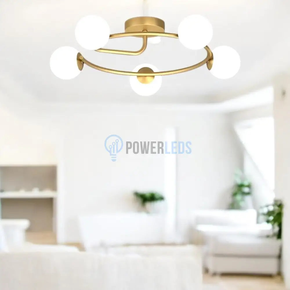 Lustra Abajur 5xE27 Gold Elegance AURIE / ABAJUR Chandeliers