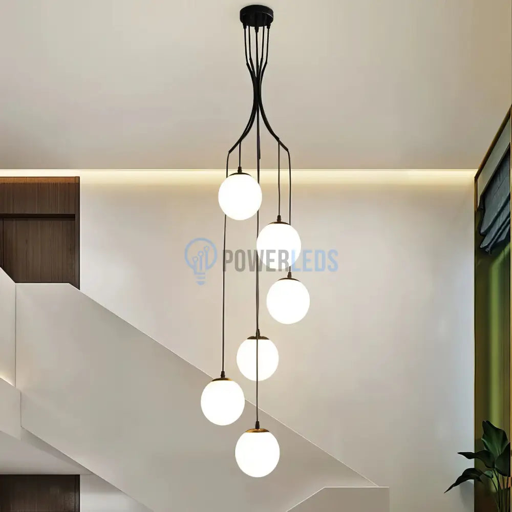 Lustra Abajur 6xE27 Saro Black Chandeliers