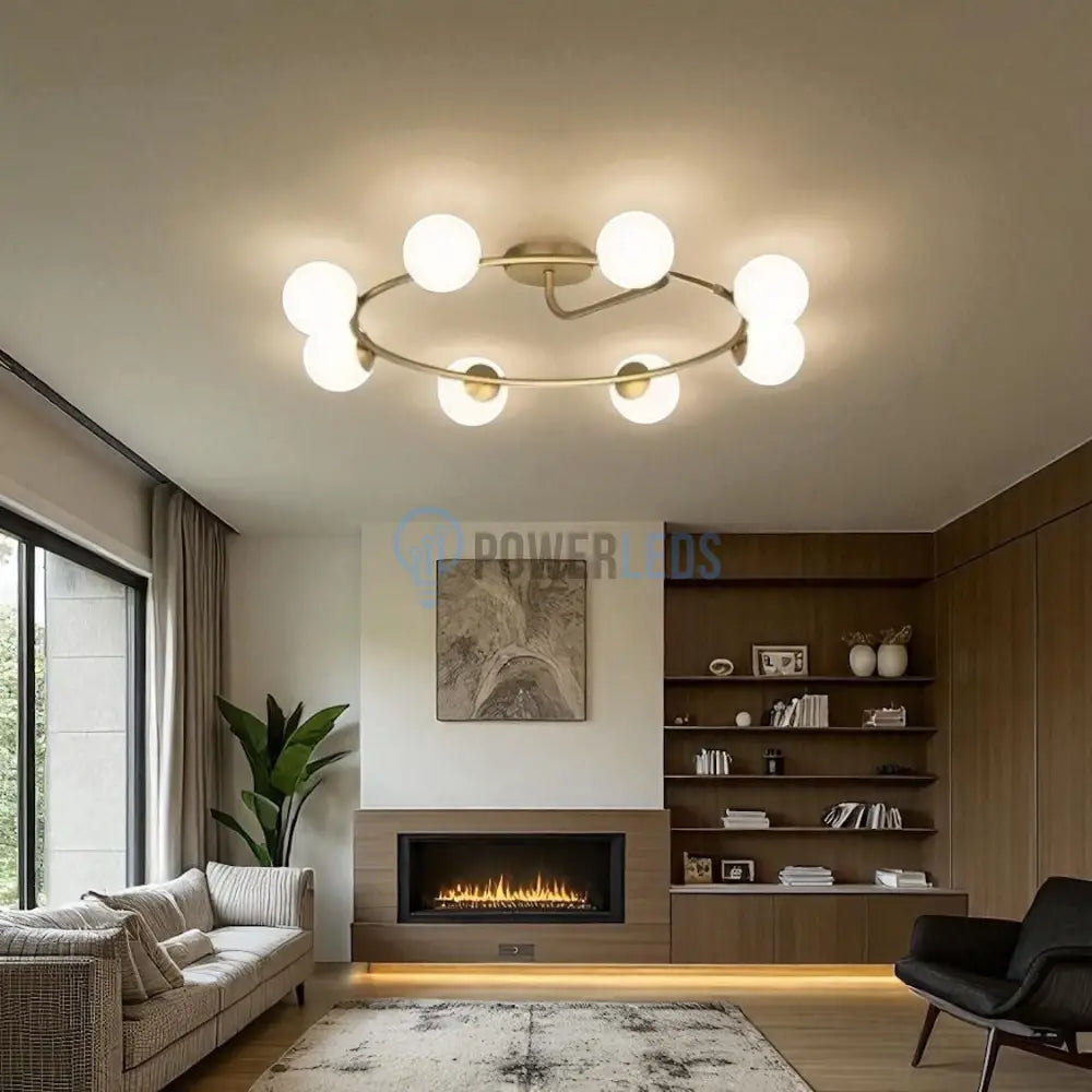  Lustra Abajur 8xE27 Gold Elegance powerleds.ro