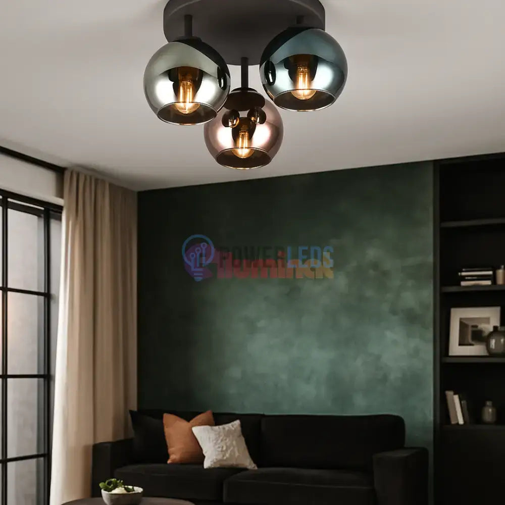 Lustra Abajur 3x E14 SHELDON powerleds.ro
