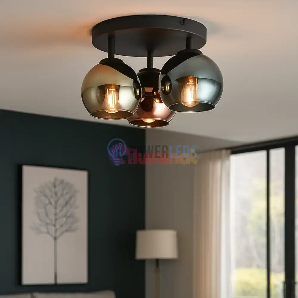 Lustra Abajur 3x E14 SHELDON powerleds.ro
