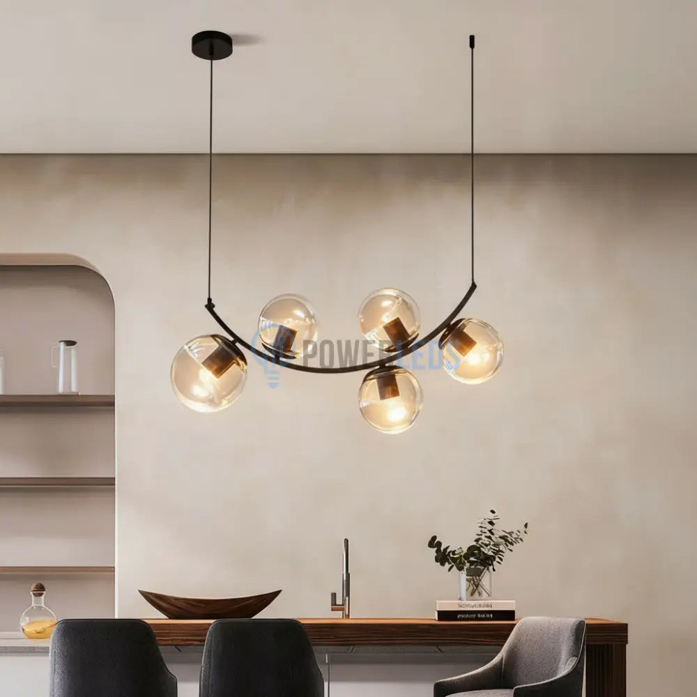 Lustra Abajur Ayra 5xE27 BLACK NEAGRA Chandeliers