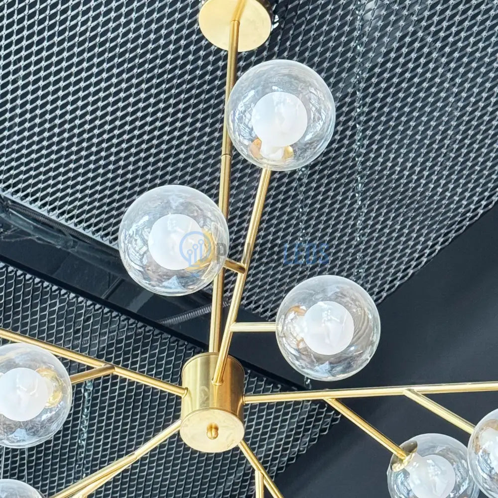 Lustra Abajur BERGAMO Gold 15xG9 powerleds.ro