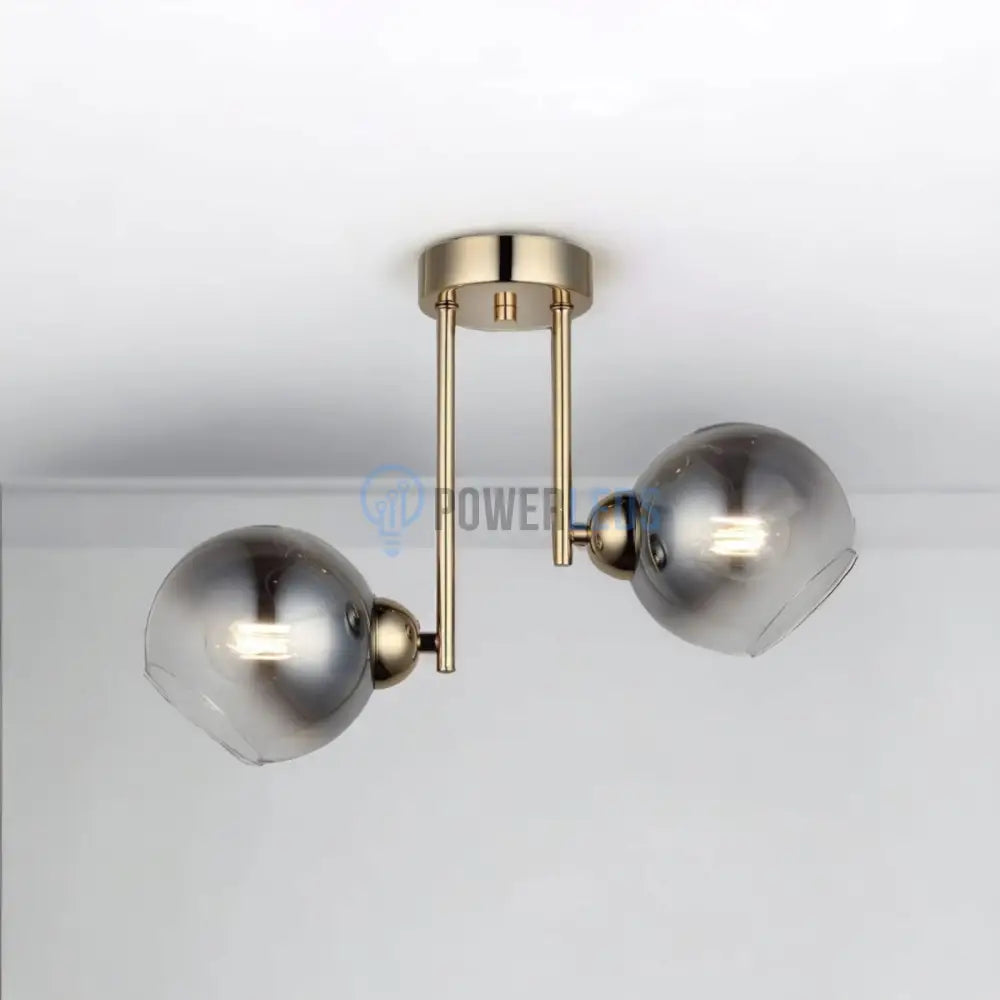 Lustra Abajur Fumuriu Aplicata 2Xe27 Mx413-2 Chandeliers