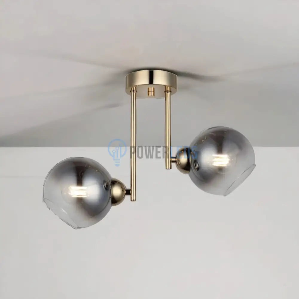 Lustra Abajur Fumuriu Aplicata 2Xe27 Mx413-2 Chandeliers