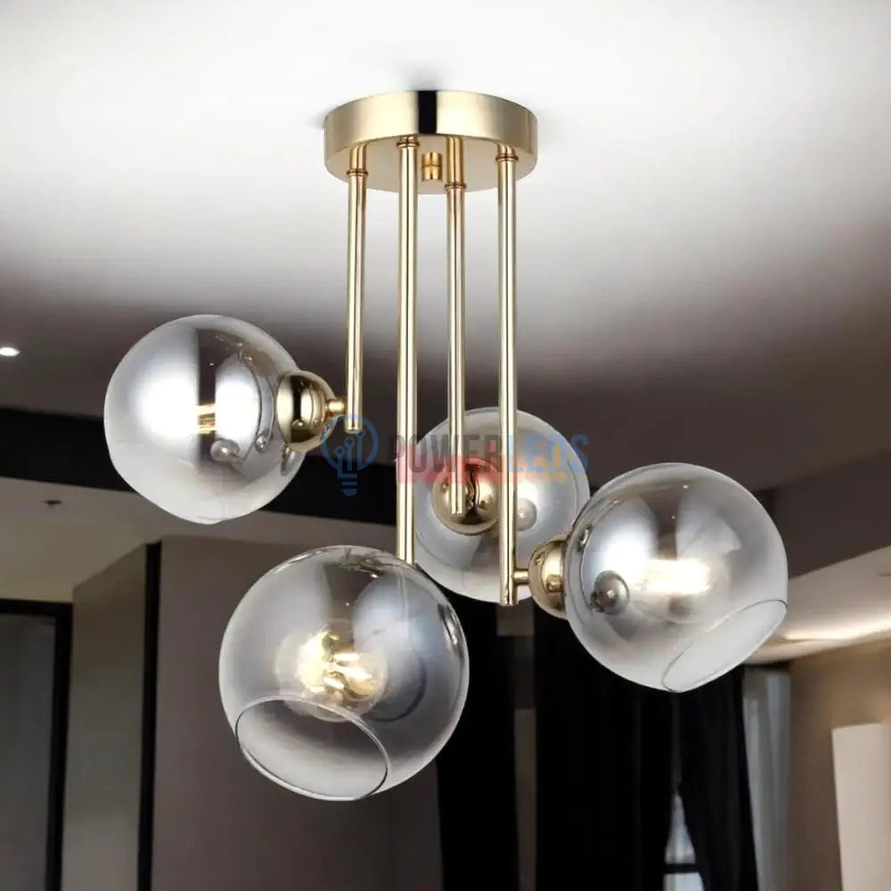Lustra Abajur Fumuriu Aplicata 4Xe27 Mx413-4 Chandeliers