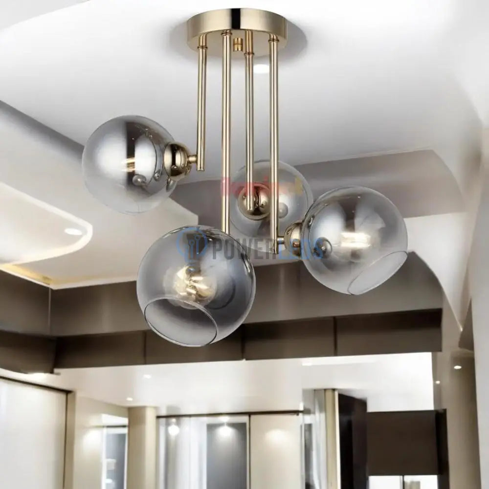 Lustra Abajur Fumuriu Aplicata 4Xe27 Mx413-4 Chandeliers
