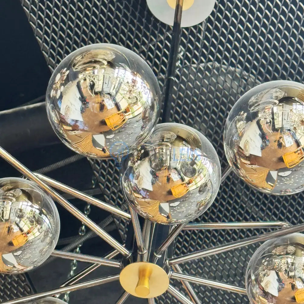 Lustra Abajur Fumuriu Black MOZART Grande 15xE27 powerleds.ro