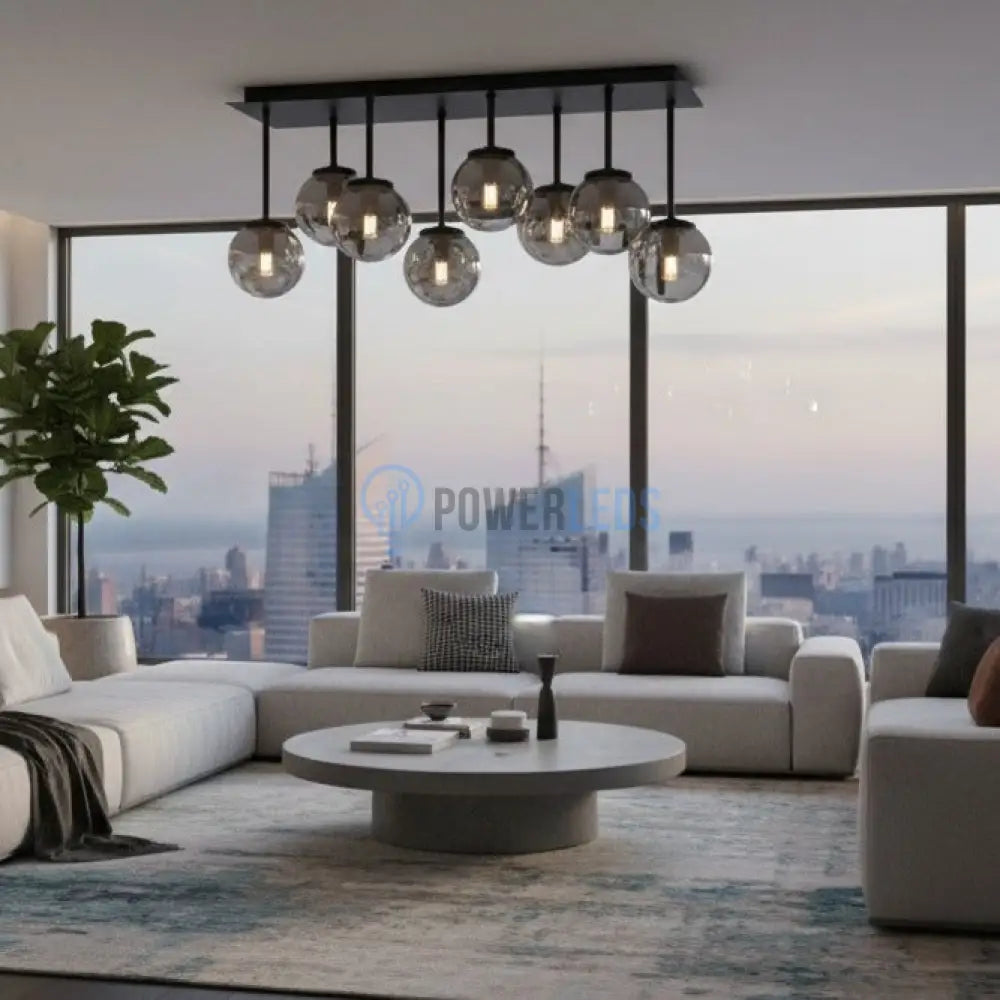 Lustra Abajur Fumuriu Black Rivendell NEAGRA / ABAJUR Chandeliers