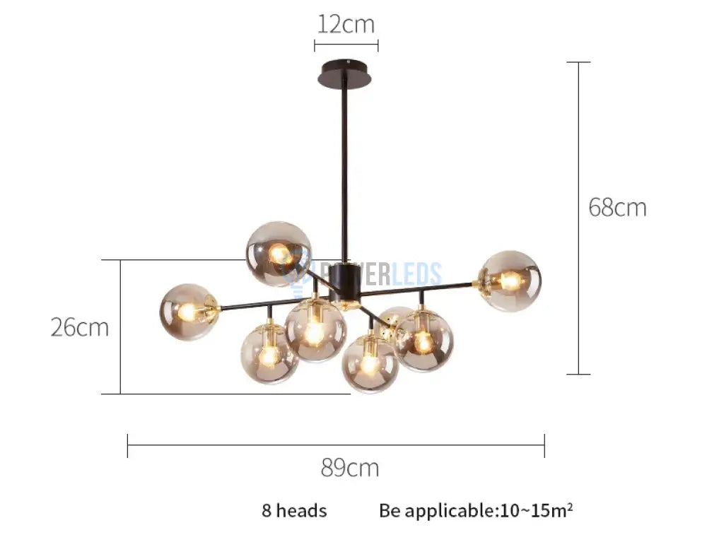 Lustra Abajur Fumuriu Cairo 8Xe27 Chandeliers