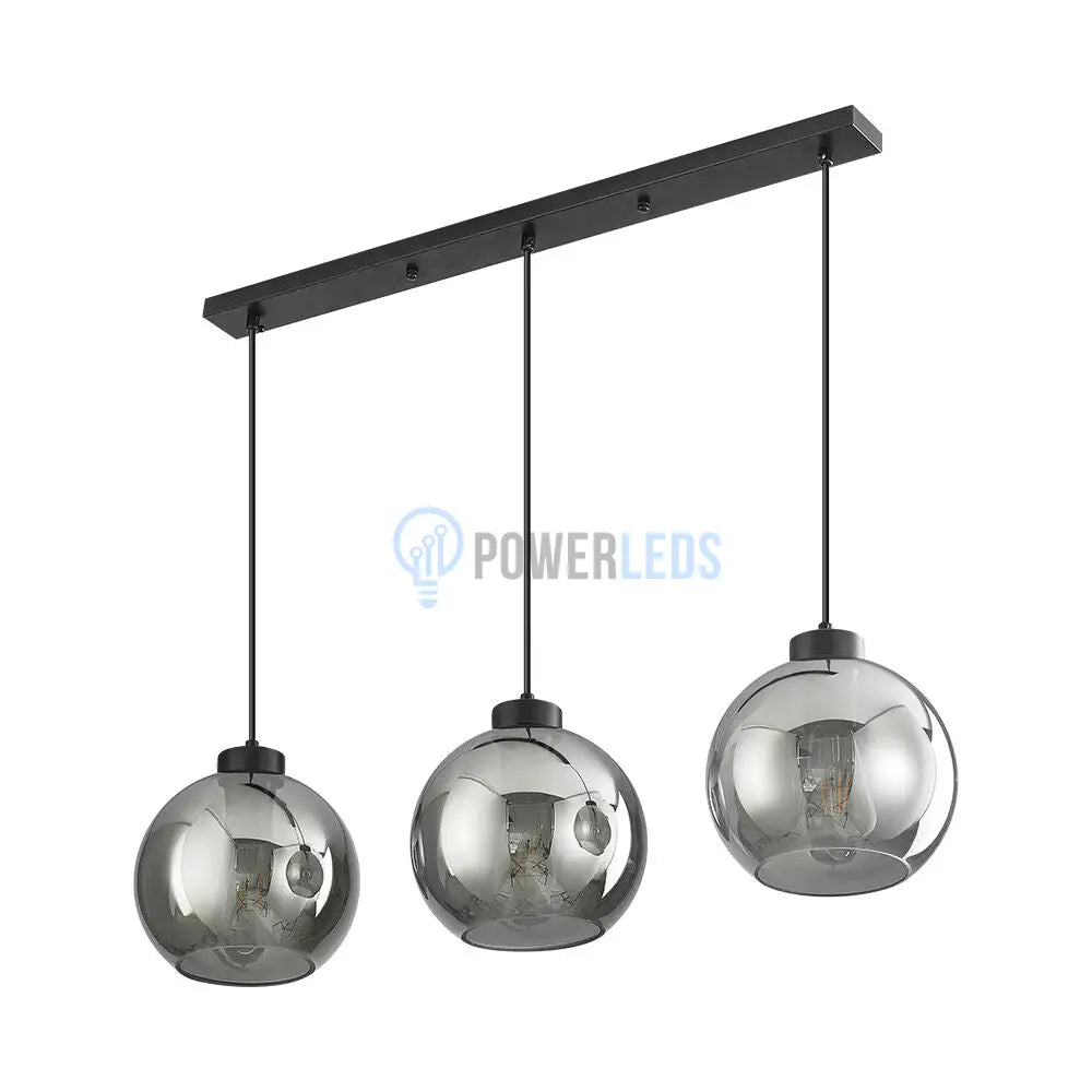 Lustra Abajur Fumuriu FIORE Suport Liniar 3xE27 powerleds.ro