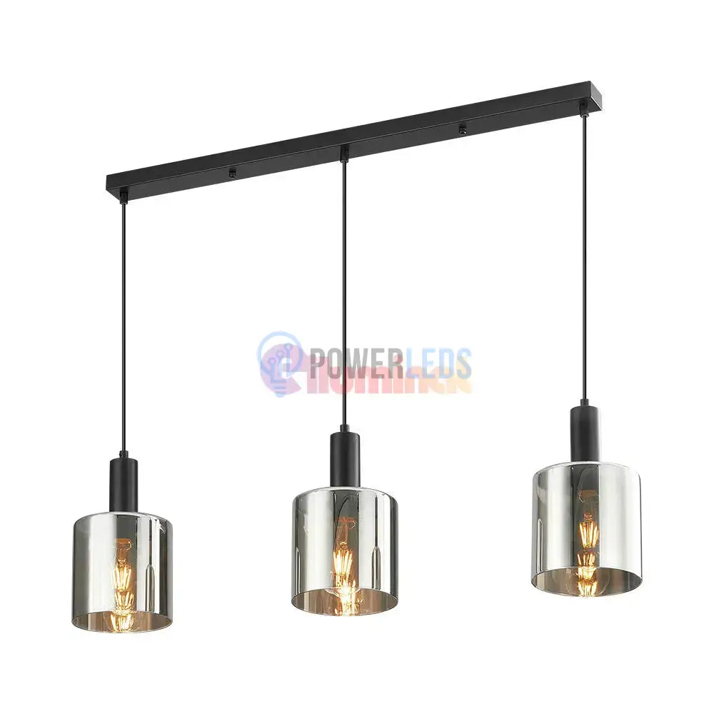 Lustra Abajur Fumuriu SAVIO Suport Liniar 3xE27 powerleds.ro