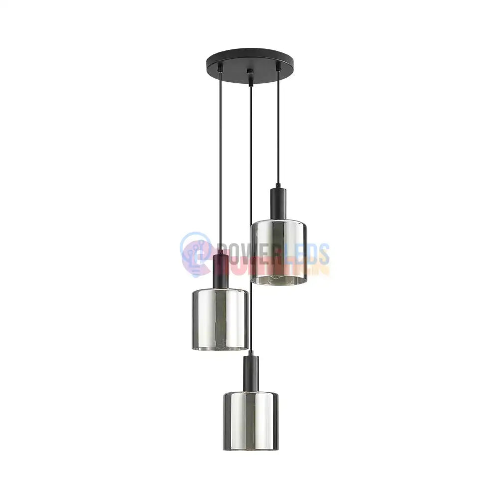 Lustra Abajur Fumuriu SAVIO Suport Rotund 3xE27 powerleds.ro