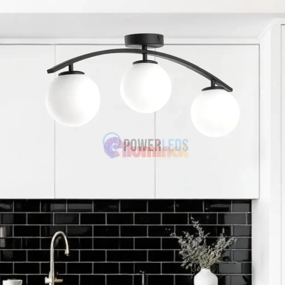 Lustra Abajur MAT 3xE27 Arc Halo powerleds.ro