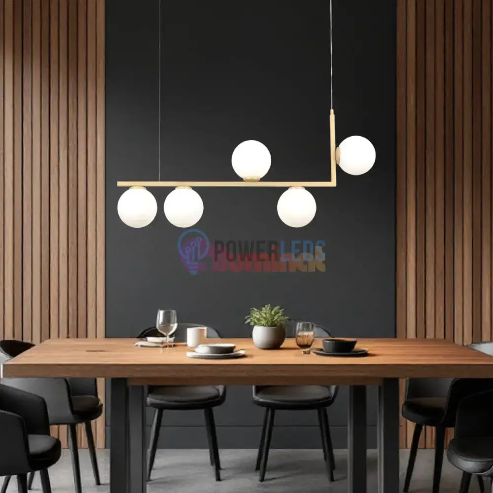Lustra Abajur MAT 5xE27 Nordic Glow GOLD powerleds.ro