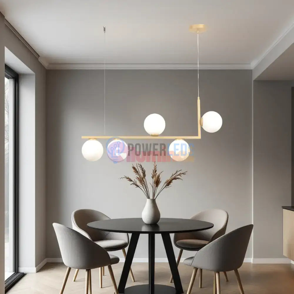 Lustra Abajur MAT 5xE27 Nordic Glow GOLD powerleds.ro